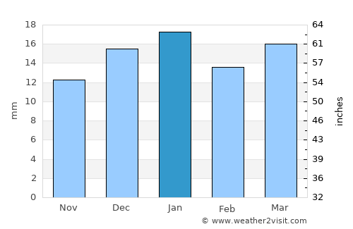 Lake Havasu City average rain in January