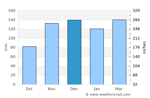 Lake Village average rain in December
