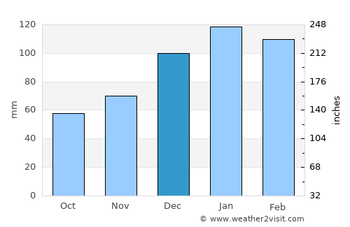 Lakeland average rain in December