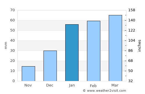 Lāla Mūsa average rain in January
