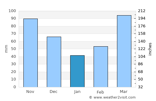 Lamar average rain in January