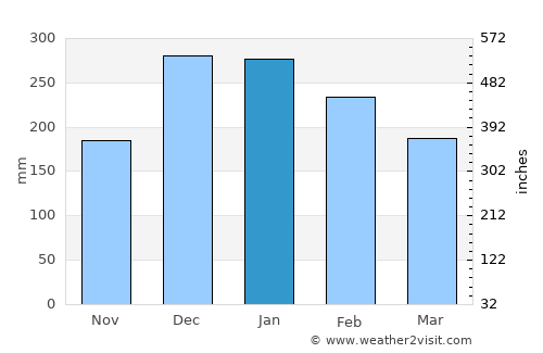 Lambari average rain in January