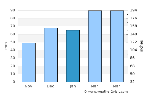 Largo average rain in January