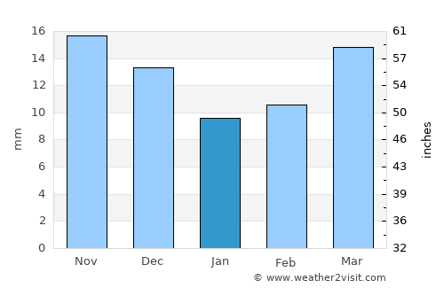 Las Vegas average rain in January