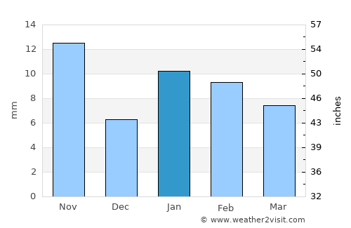 Las Vegas average rain in January