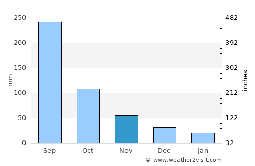 Las Vigas average rain in November