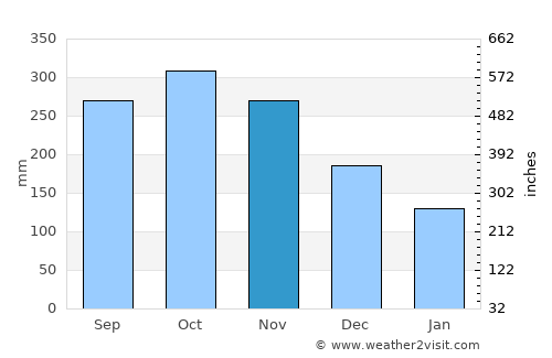Layou average rain in November