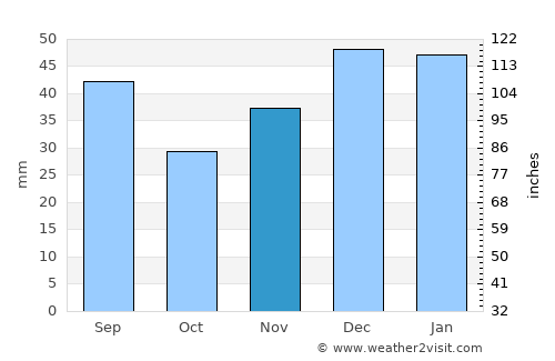 Leadville average rain in November