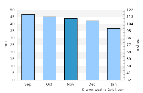 Lebedyan’ average rain in November