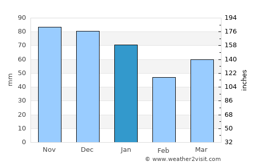 Leek average rain in January