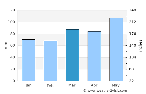Leesburg average rain in March