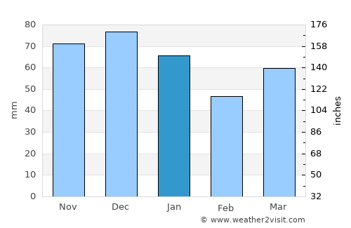 Leesten average rain in January