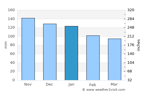 Leioa average rain in January