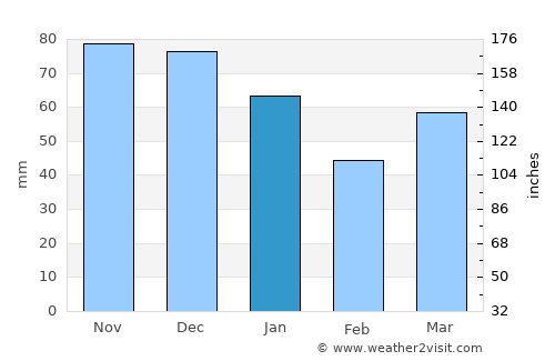 Lelystad average rain in January