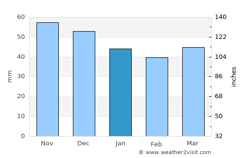Lesichevo average rain in January
