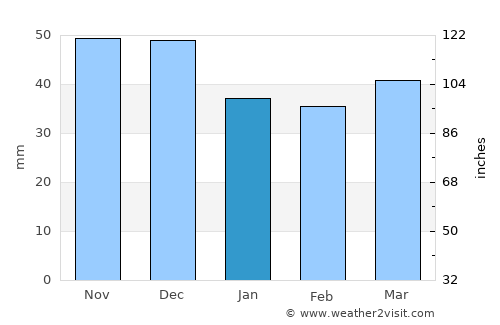 Lesko average rain in January