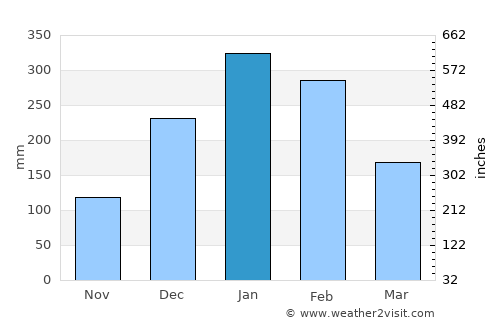 Leteki average rain in January