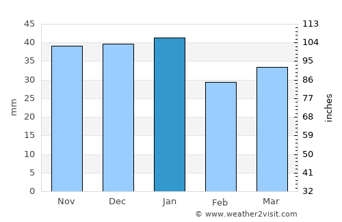 Lewiston average rain in January