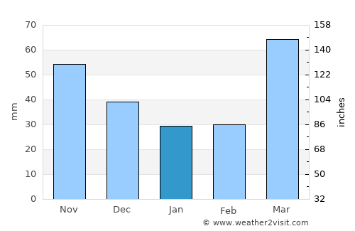 Liberty average rain in January