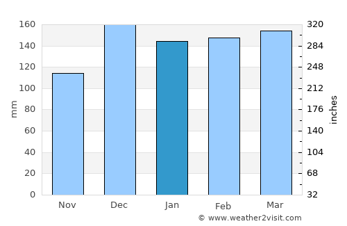 Liberty average rain in January