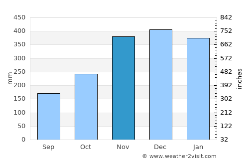 Liberty average rain in November