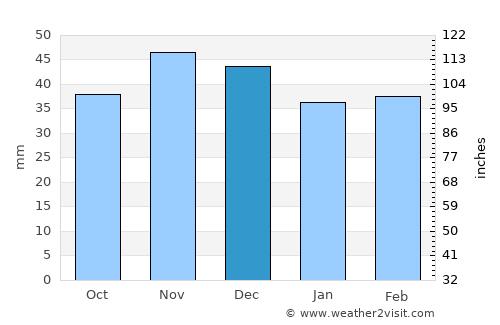 Licuriciu average rain in December