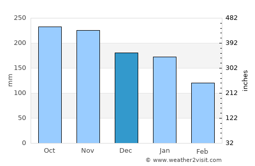 Liknes average rain in December