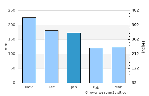 Liknes average rain in January