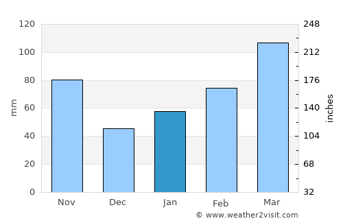 Linkou average rain in January