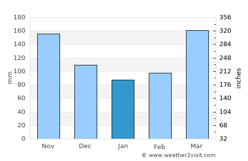 Litein average rain in January