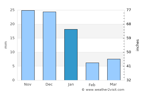 Lo Arado average rain in January