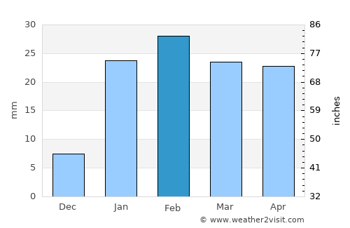 Lohārdaga average rain in February