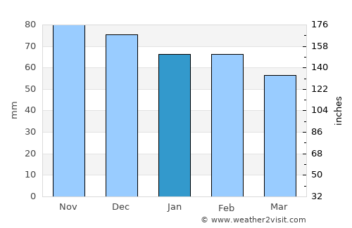 Loja average rain in January
