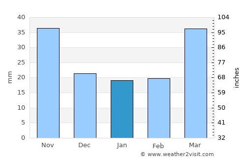 Loncopué average rain in January