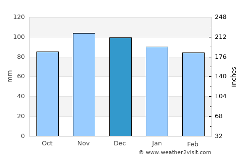 Long Branch average rain in December