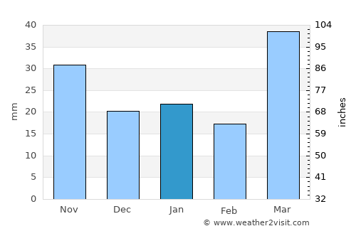 Long Prairie average rain in January