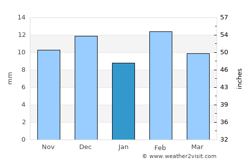 Los Lunas average rain in January