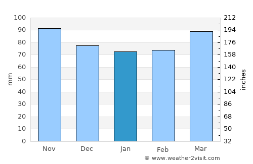 Louisa average rain in January