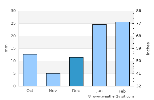 Ludhiāna average rain in December