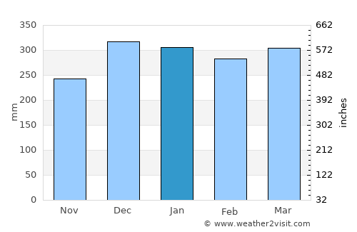 Lumajang average rain in January