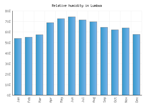 Lumbwa relative humidity averages