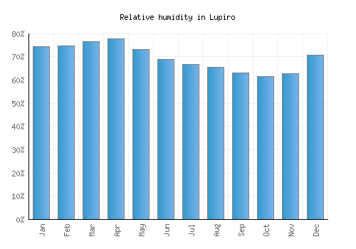 Lupiro relative humidity averages