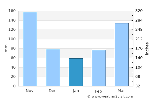Luuka Town average rain in January
