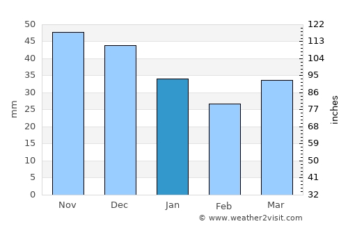 Lyudinovo average rain in January