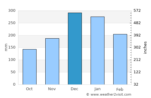 Machado average rain in December