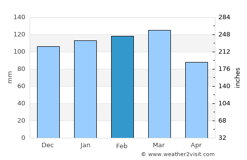 Macon average rain in February