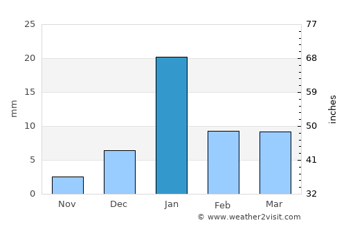 Mādhoganj average rain in January