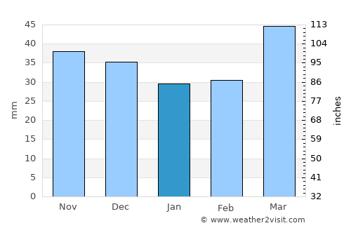 Magas average rain in January