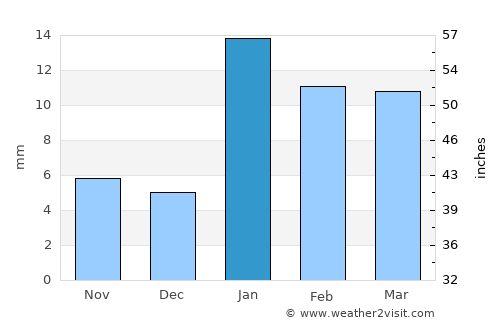 Maham average rain in January