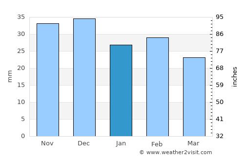 Mahmudia average rain in January
